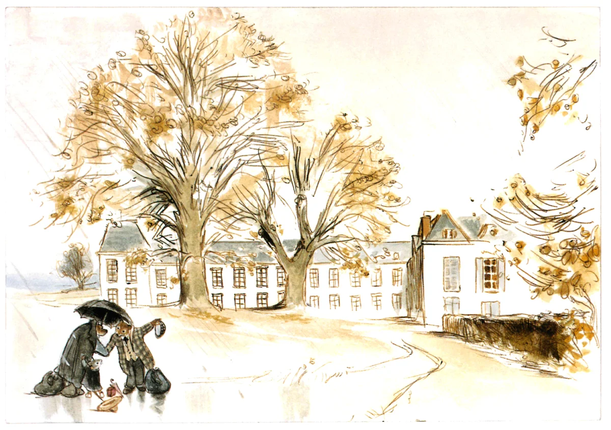 Медведь приглашает в гости мишку и мышку