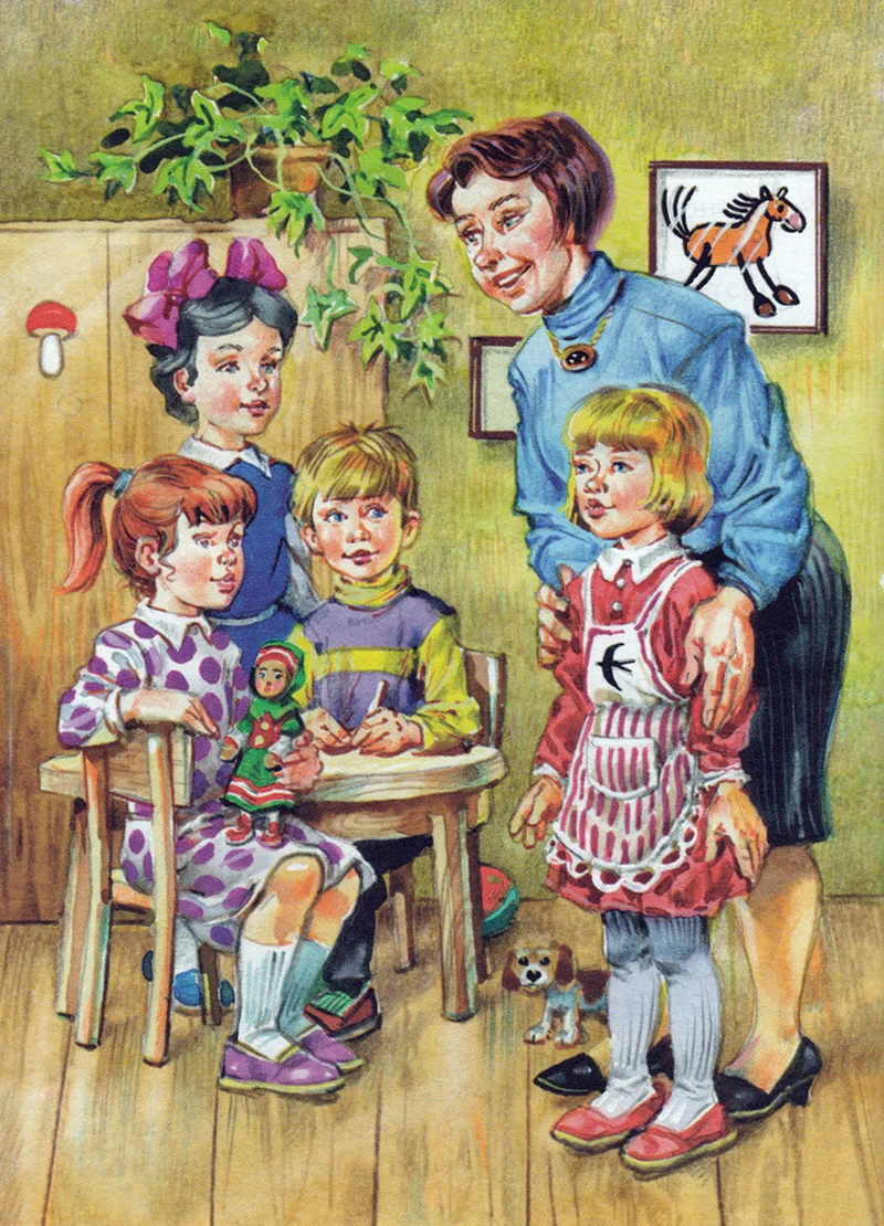 Надя первый раз в детском саду