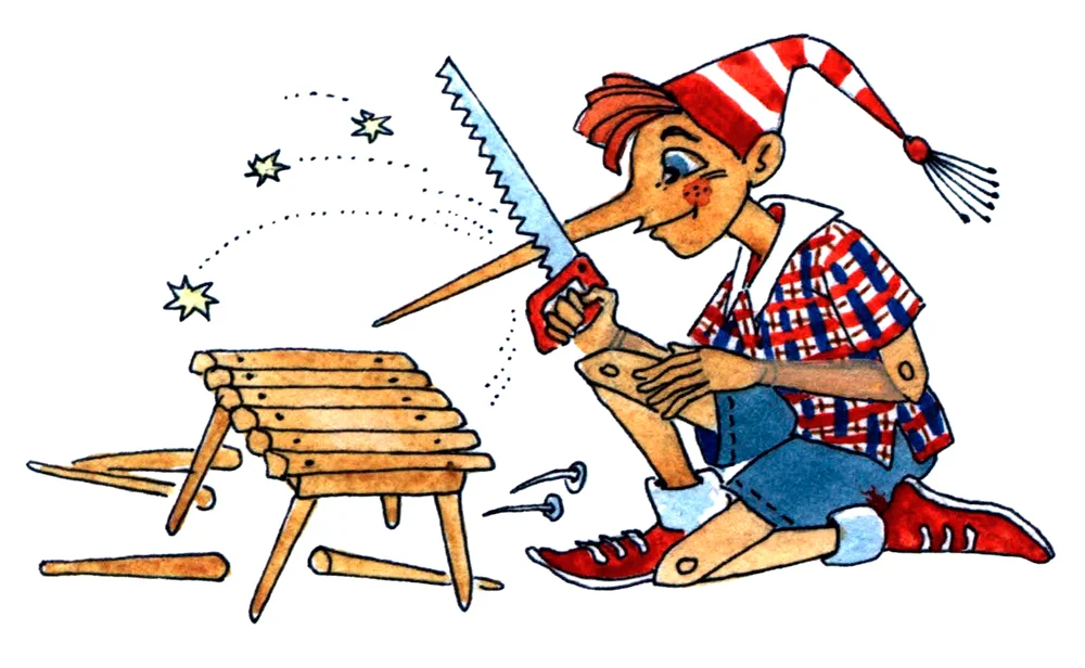 Буратино с пилой