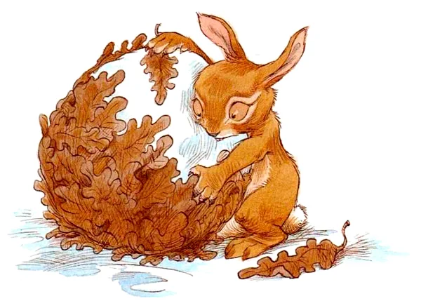 Кролик со снежным комком