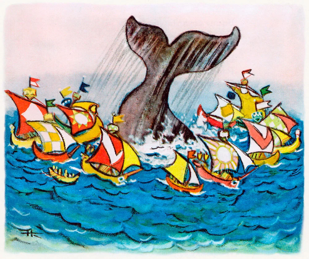 Рыба-кит отпускает корабли