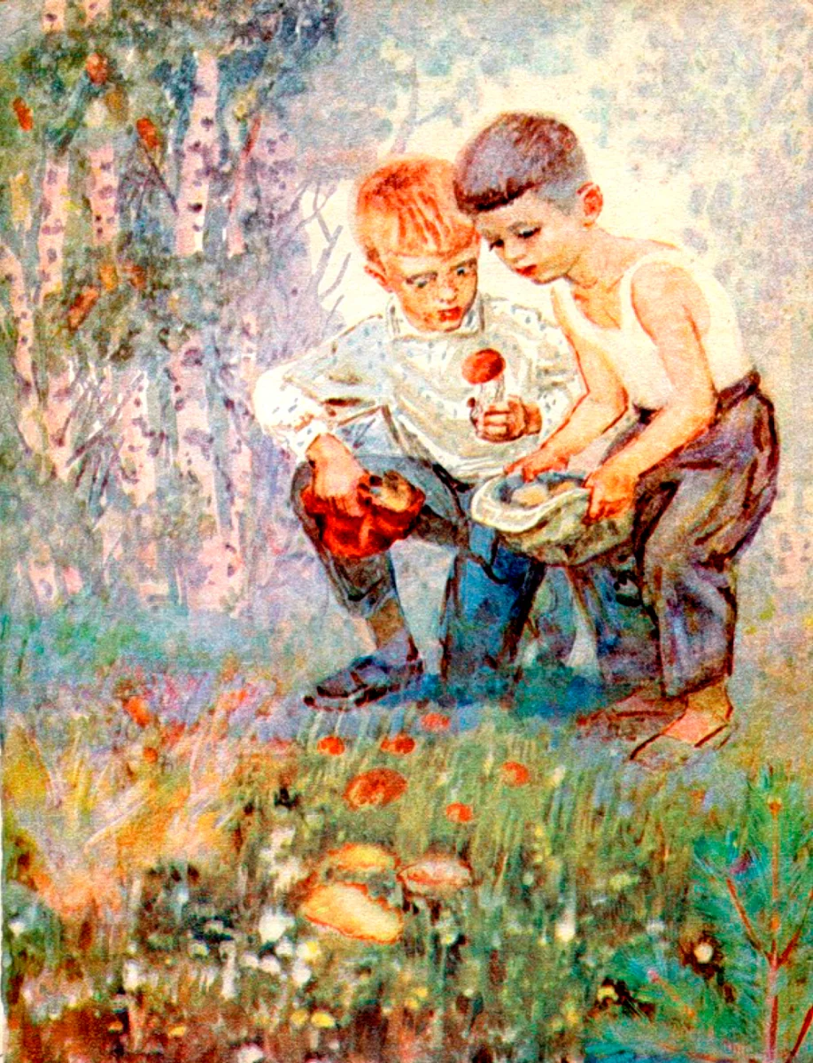 Два мальчика в лесу