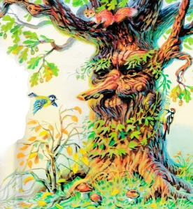 Дуб и орешник