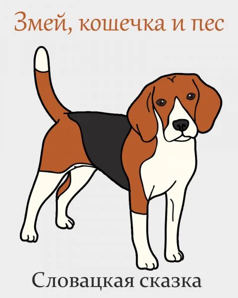 Змей, кошечка и пес