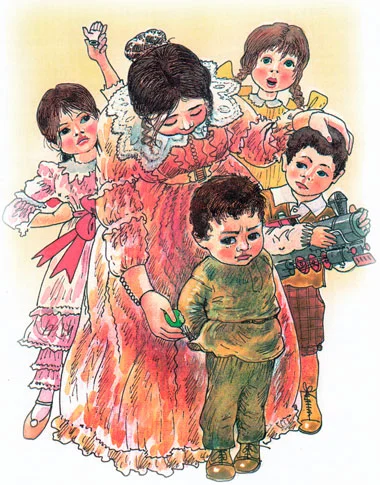 Мама ругает Миньку