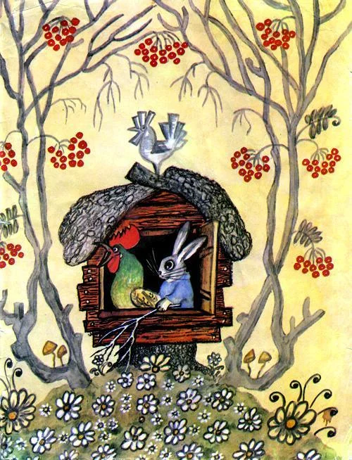 Лиса, заяц и петух - сказка, фото 6