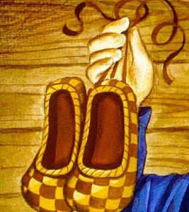 Как старуха нашла лапоть