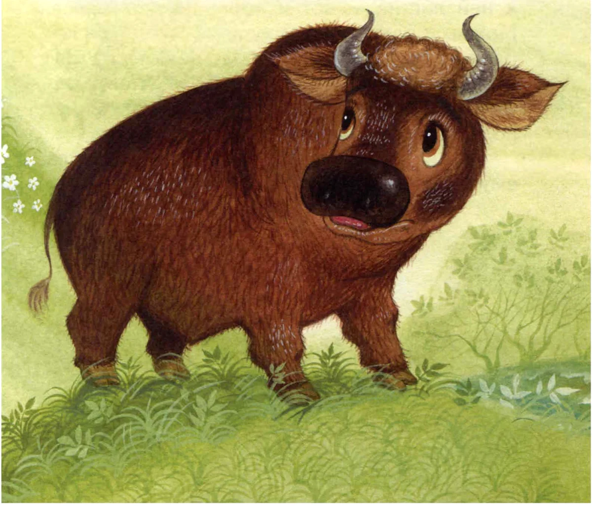 Бык на лугу