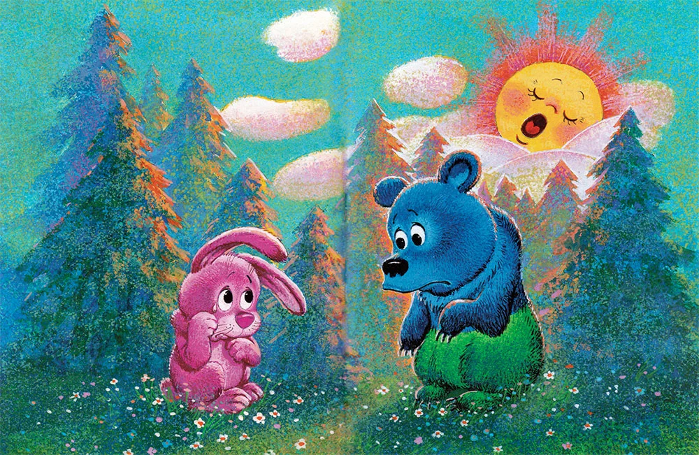 Медведь и зайчик плачут