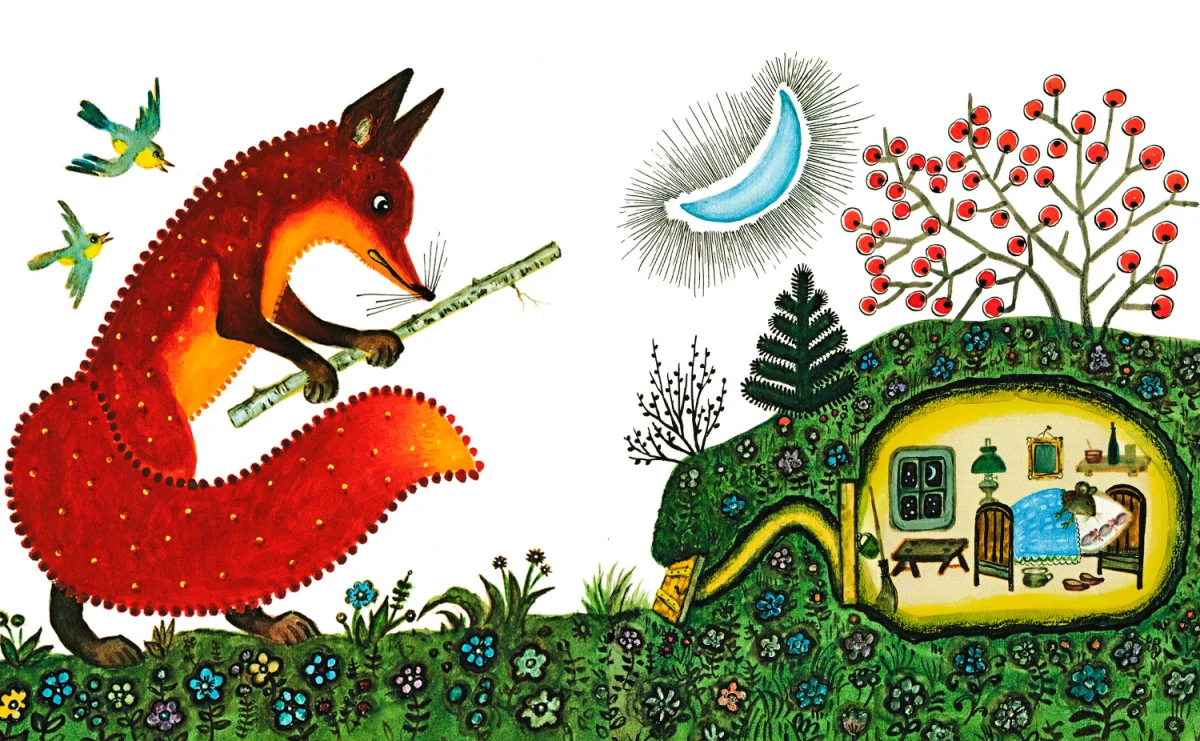 Мышонок спит в норке