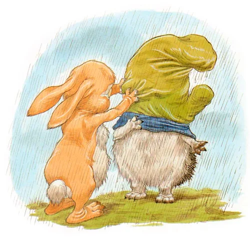 Ежик с варежкой на голове