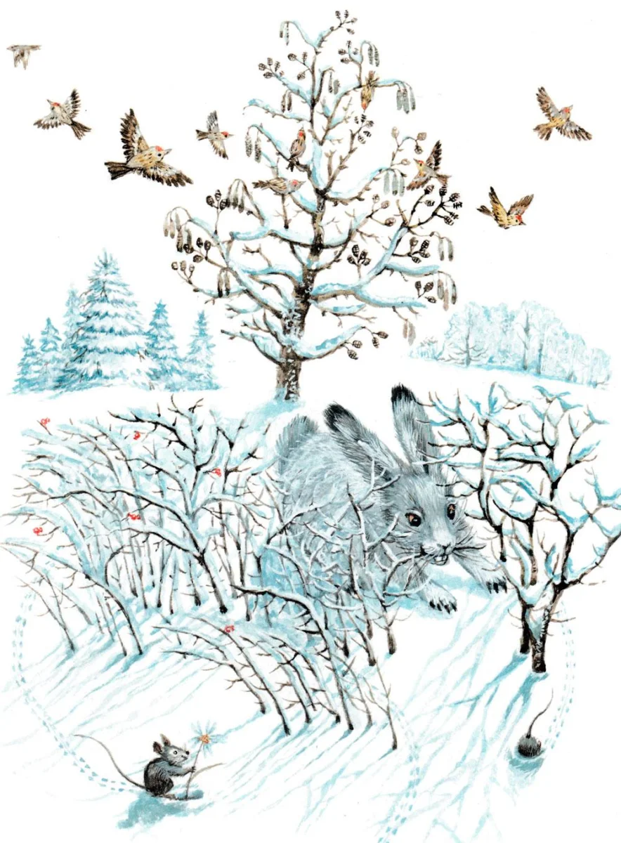 Животные в зимнем лесу