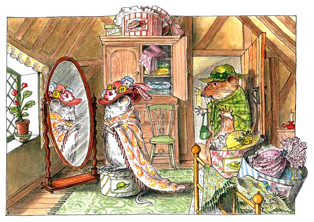 Ангелина стоит у зеркала