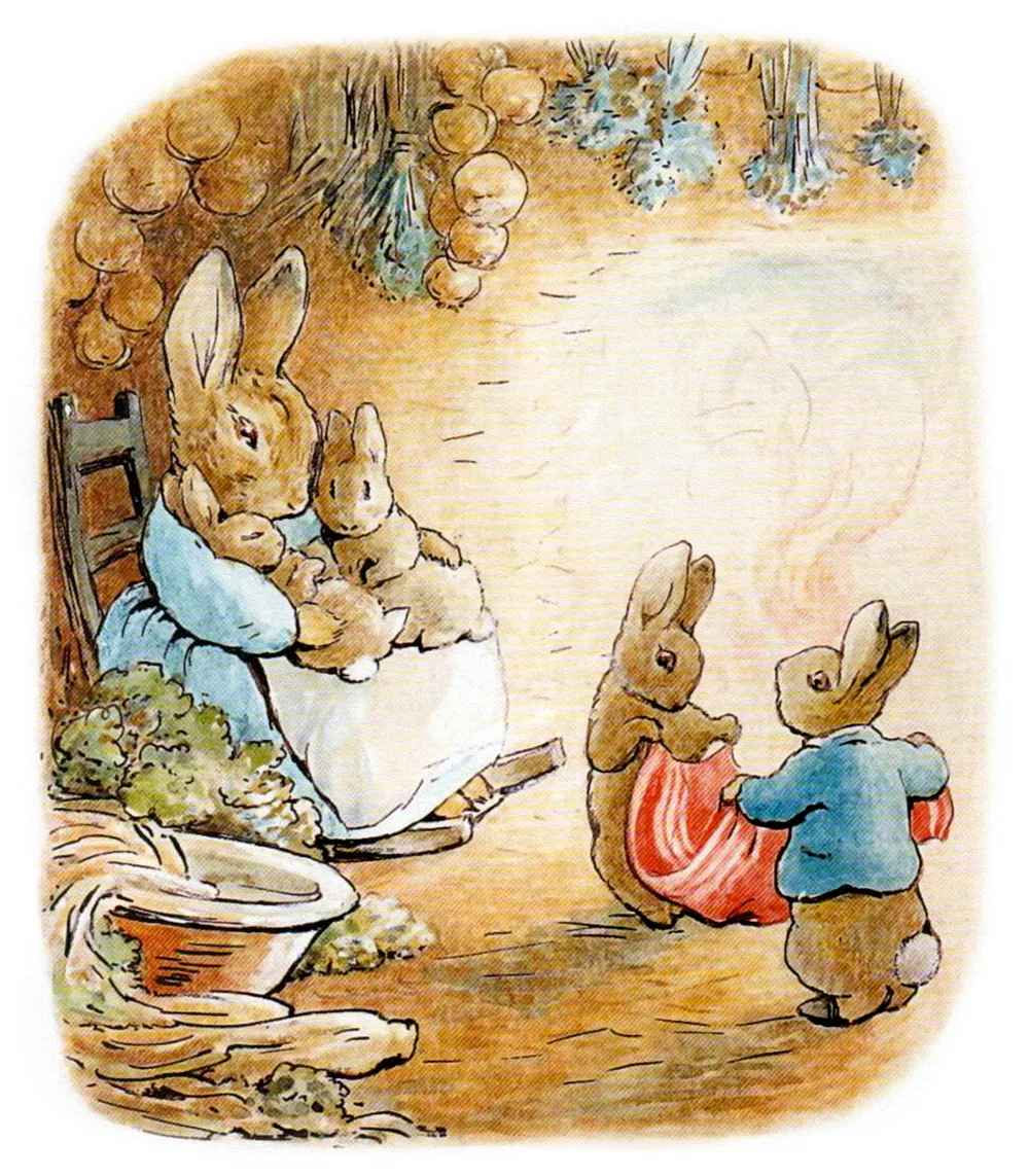 Счастливая семья кроликов