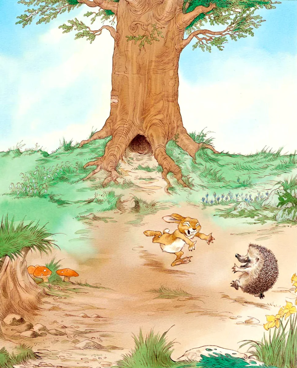 Кролик и Ежик бегут навстречу