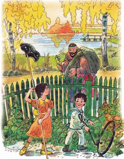 Тряпичник хочет купить у Лели галошу