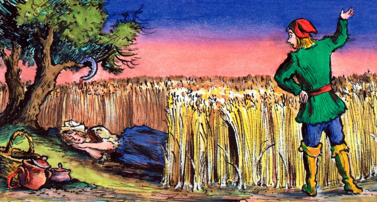 Эльза спит в поле