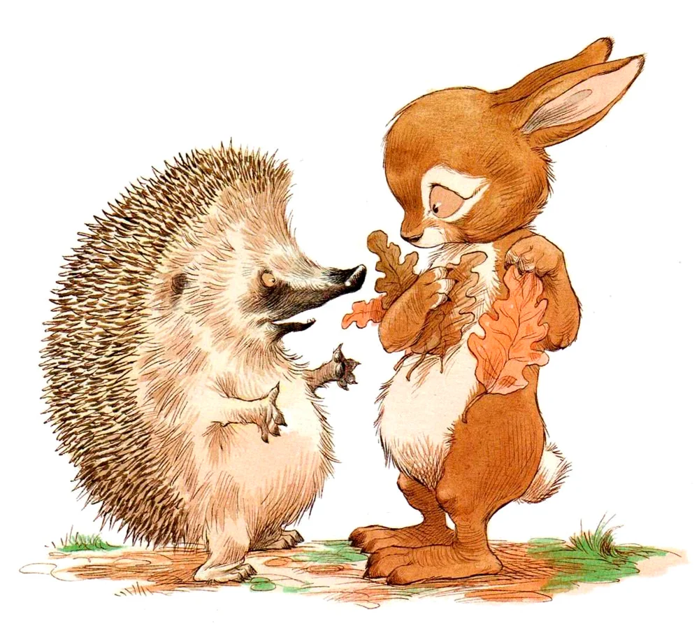 Ежик с Кроликом разговаривают