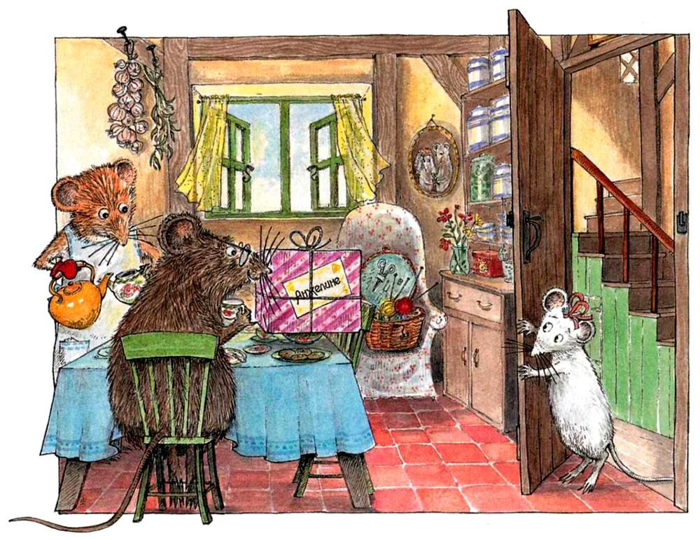 Ангелина заходит на кухню