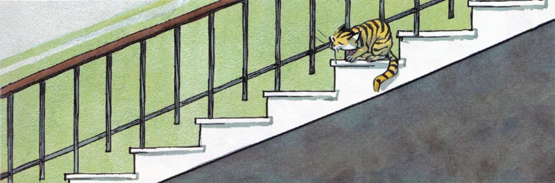 Кошка на ступеньках