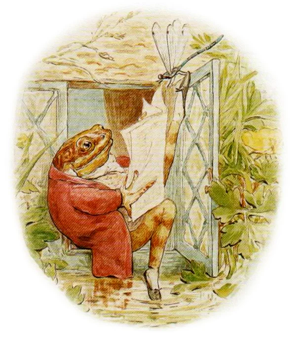 Лягушонок читает газету