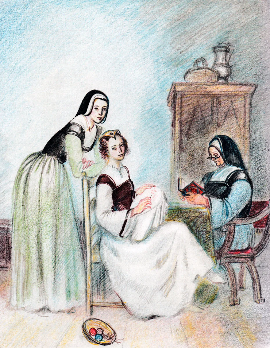 Дама и ее дочери