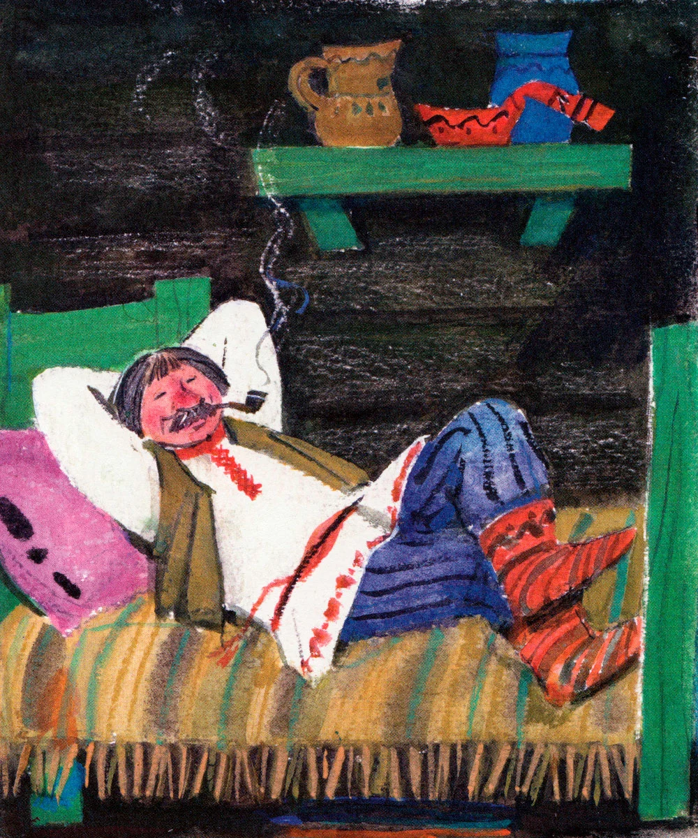 Человек на кровати