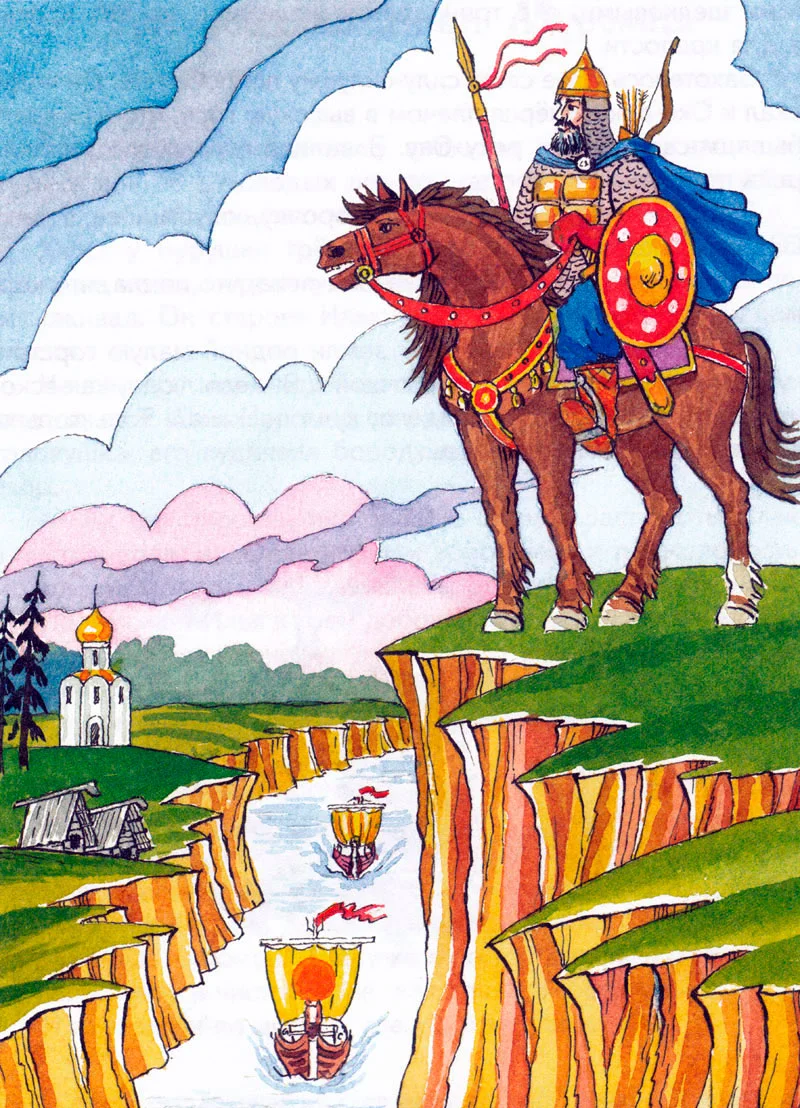 Илья Муромец на берегу реки