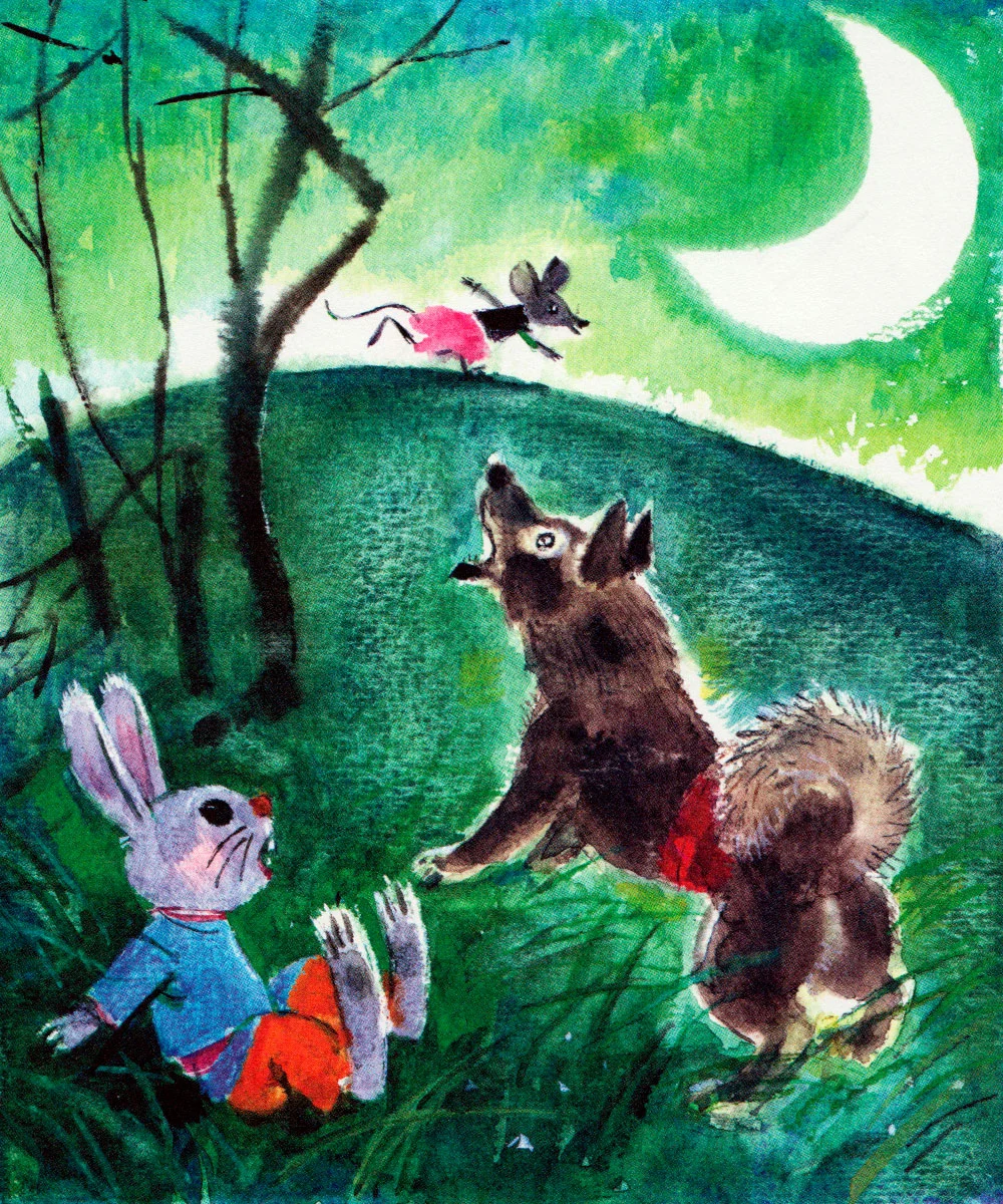 Собака лает на мышку