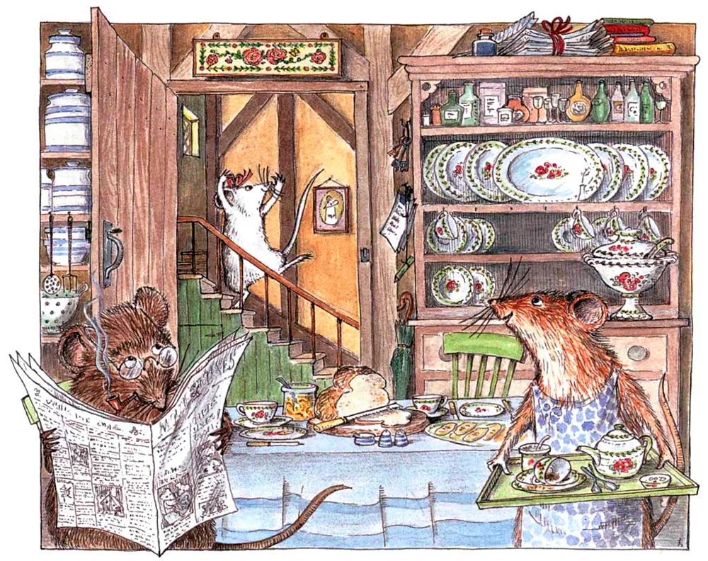 Семья Ангелины за столом