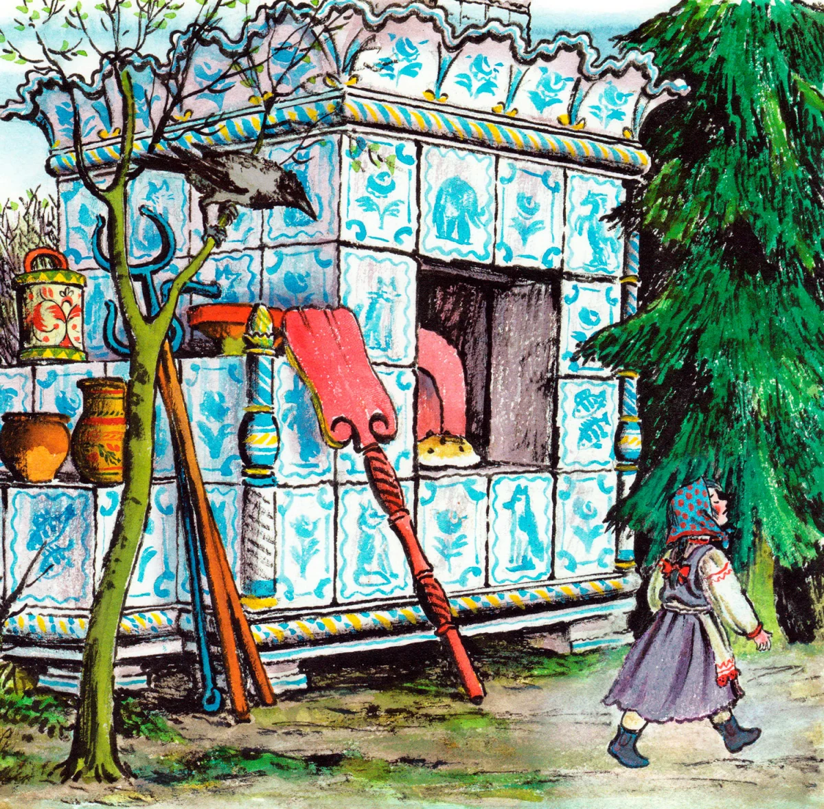 Ленивица прошла мимо печки