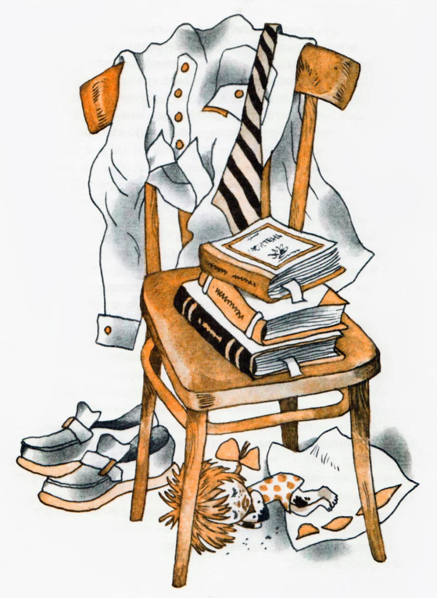 Фенька спит под столом