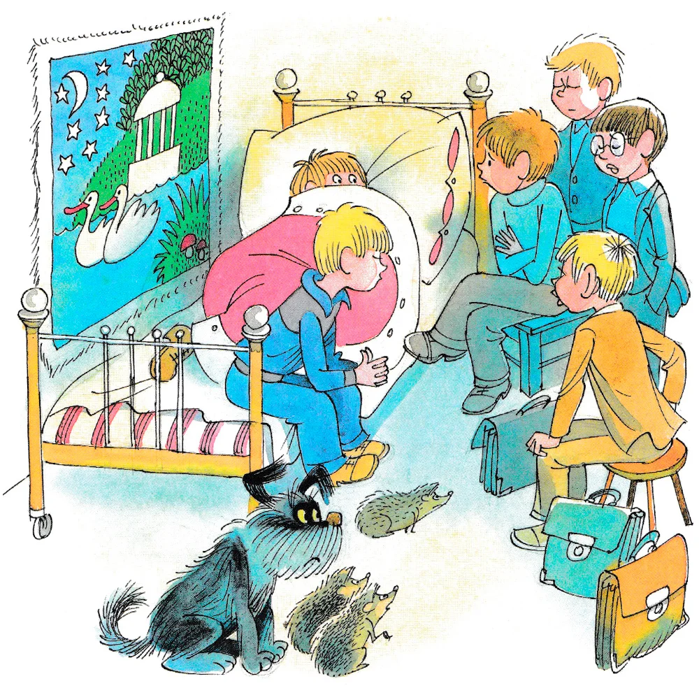 Дети навестили больного одноклассника