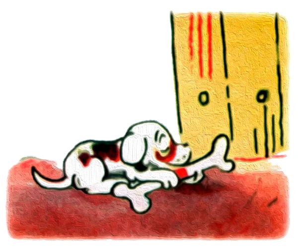 Щенок с костью