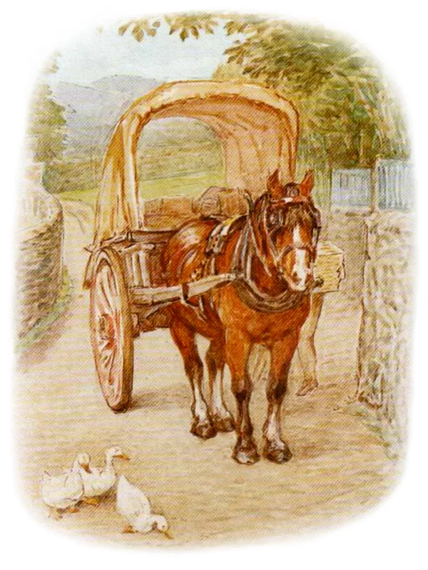 Телега с лошадью