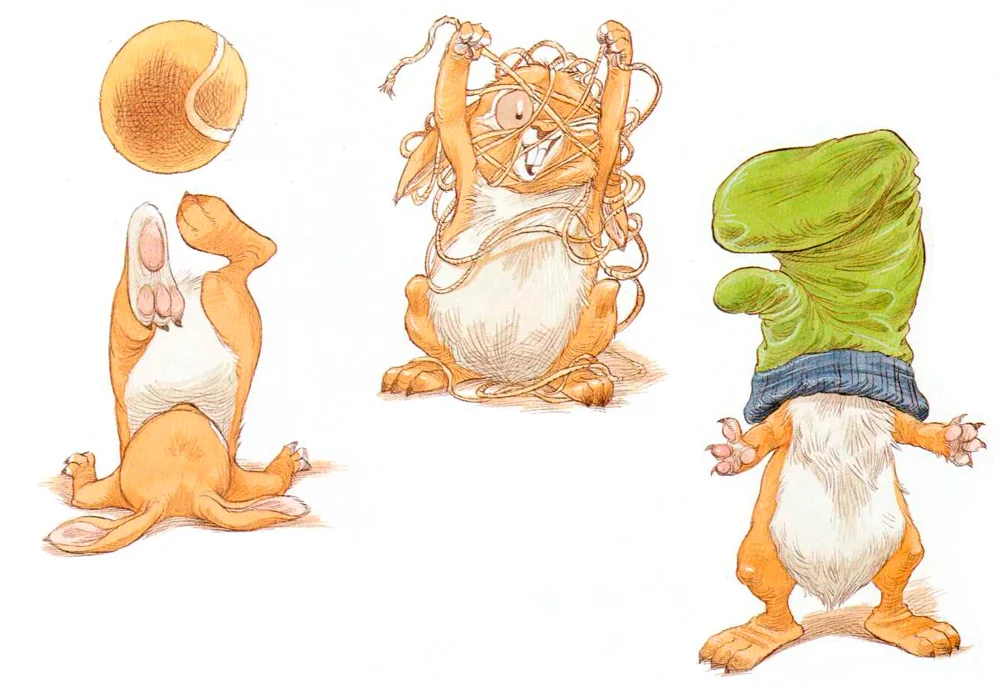 Кролик со своими вещами