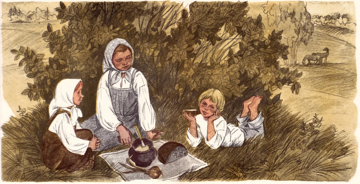 Детишки в траве