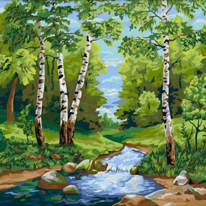 Лес и ручей