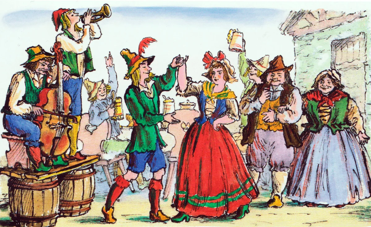 Эльза и Ганс на свадьбе