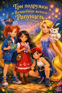 Три подружки и волшебные волосы Рапунцель