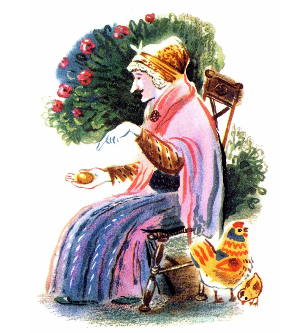 Старушка с яйцом