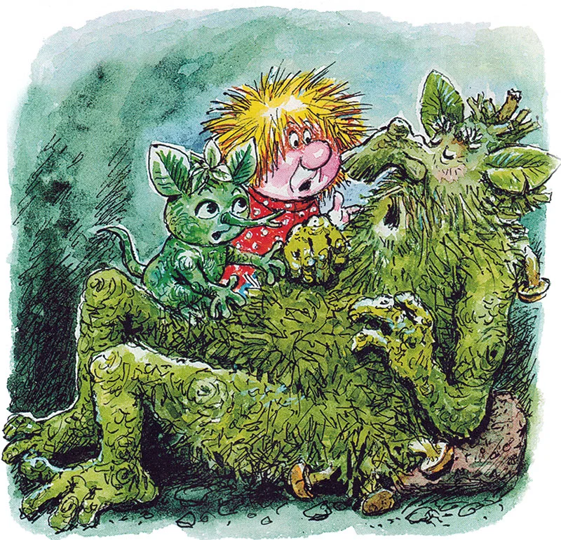 Кузя и Лешик будят деда