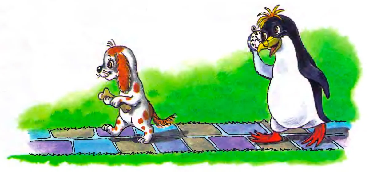 Пингвин с часами