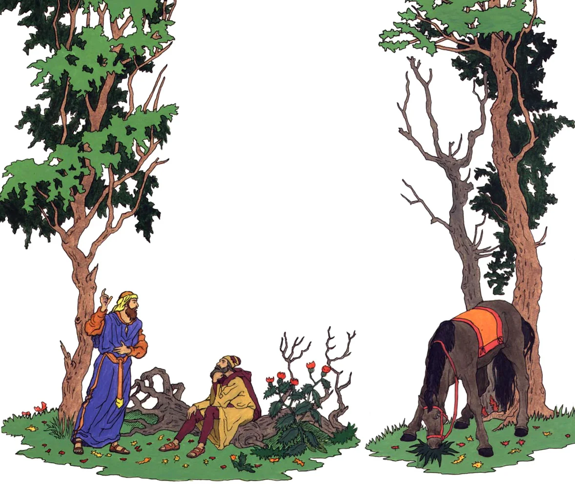 Артабан разговаривает с мужчиной