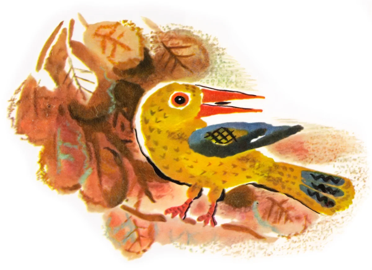 Птичка на осине