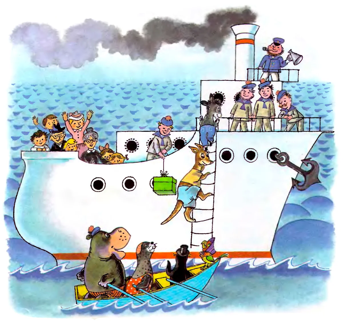 Ослик и кенгуру поднимаются