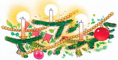 Огни на елке горят