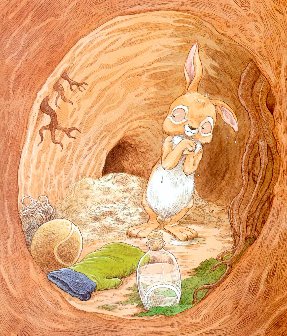 Кролик в норке