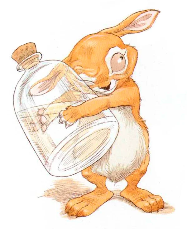 Кролик с бутылочкой