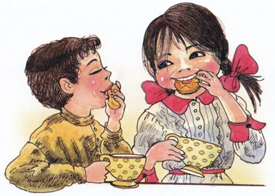 Дети кушают